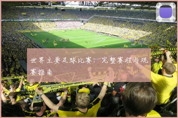 世界主要足球比赛：完整赛程与观赛指南